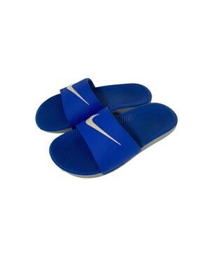 Nike Youth Size 3Y Cobalt White Slide Kawa Slip On Sandals